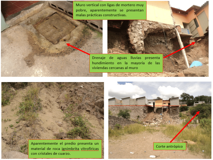Análisis derrumbe de muro drenaje en muros de contencion