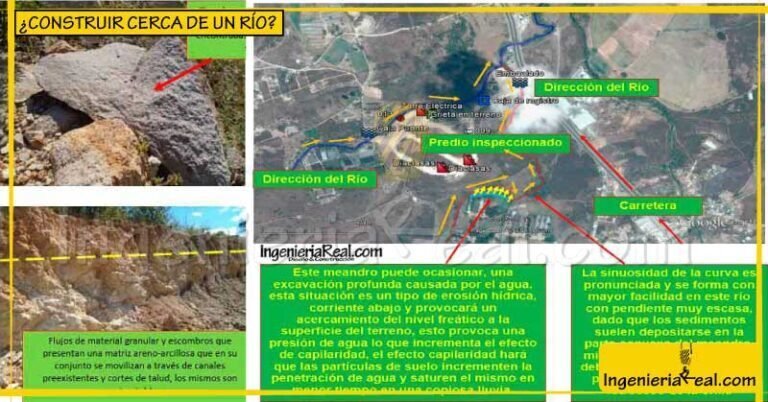 Precauciones al construir en riberas del río