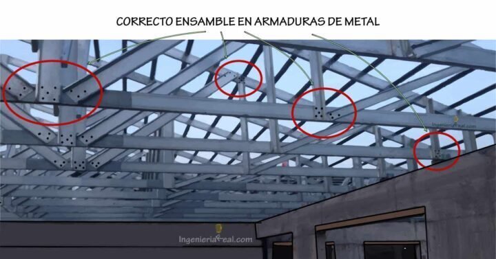 Correcto ensamble en armaduras de metal