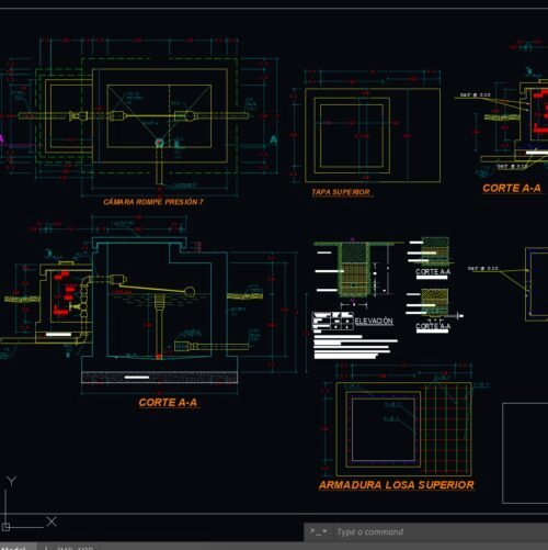 02 Detalle constructivo cámara rompe presión (AutoCAD)