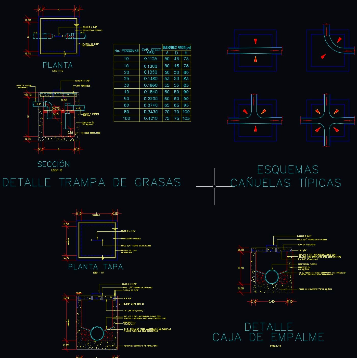 04 Planos constructivos de pozo séptico (AutoCAD)