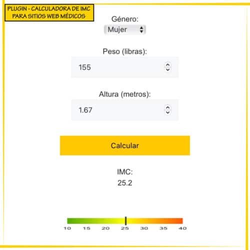 PLUGIN - CALCULADORA DE IMC PARA SITIOS WEB MÉDICOS 2024