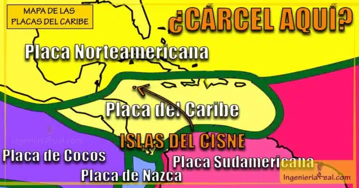 MAPA DE LAS PLACAS DEL CARIBE - ISLAS DEL CISNE