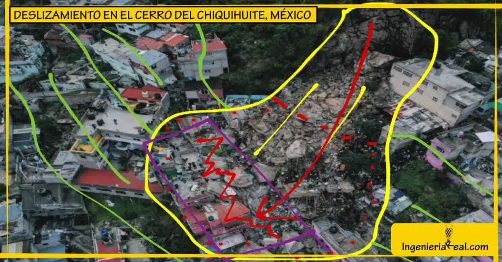 Deslizamiento en el Cerro del Chiquihuite en Tlalnepantla Mexico