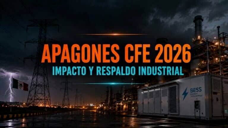 Apagones CFE 2026: impacto por sector y cómo proteger tu operación industrial
