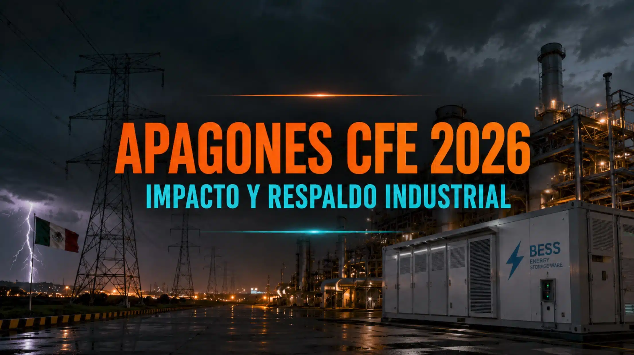 Apagones CFE 2026: impacto y respaldo industrial