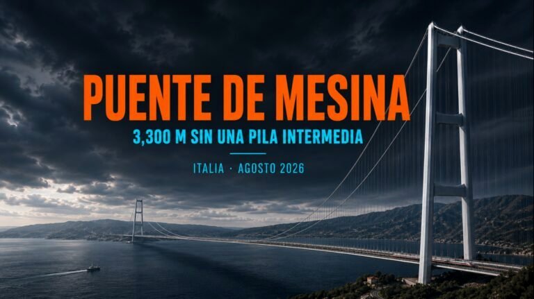 Puente de Mesina: el reto técnico de un vano de 3,300 m